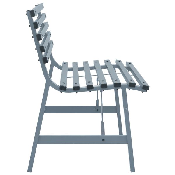 vidaXL Garden Bench 110 cm Steel Grey