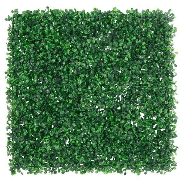 vidaXL Artificial Shrub Leaf Fence&nbsp;24 pcs Green 50x50 cm