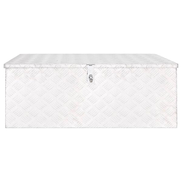 vidaXL Storage Box Silver 100x55x37 cm Aluminium