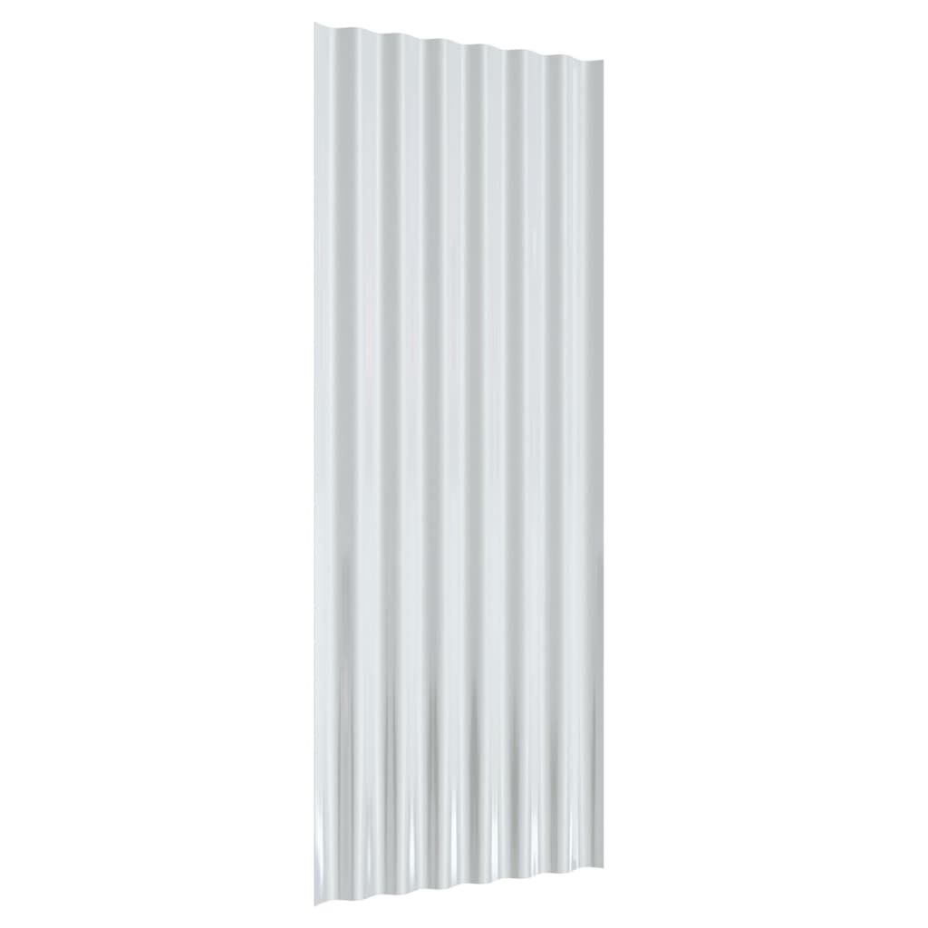 vidaXL Roof Panels 12 pcs Powder-coated Steel Anthracite 100x36 cm