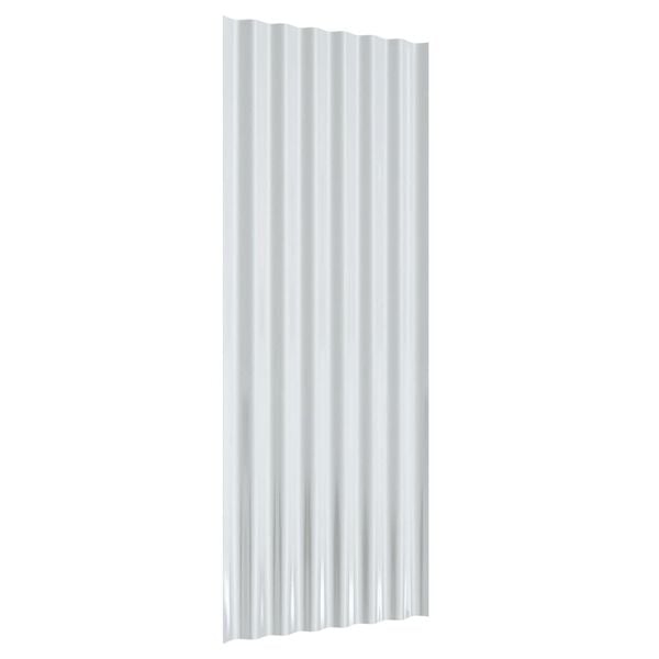 vidaXL Roof Panels 12 pcs Powder-coated Steel Anthracite 100x36 cm