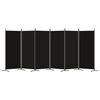 vidaXL 6-Panel Room Divider Black 520x180 cm Fabric