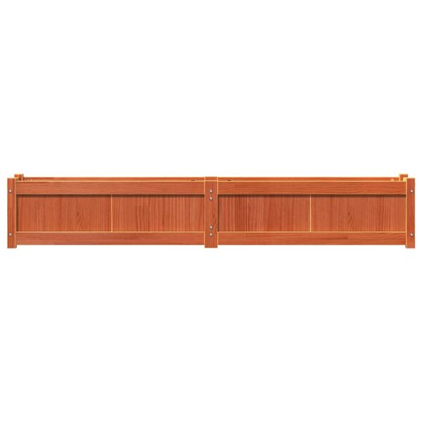 vidaXL Garden Planter Wax Brown 180x31x31 cm Solid Wood Pine