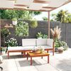 vidaXL 4 Piece Garden Lounge Set with Cushions Cream 63x63 cm