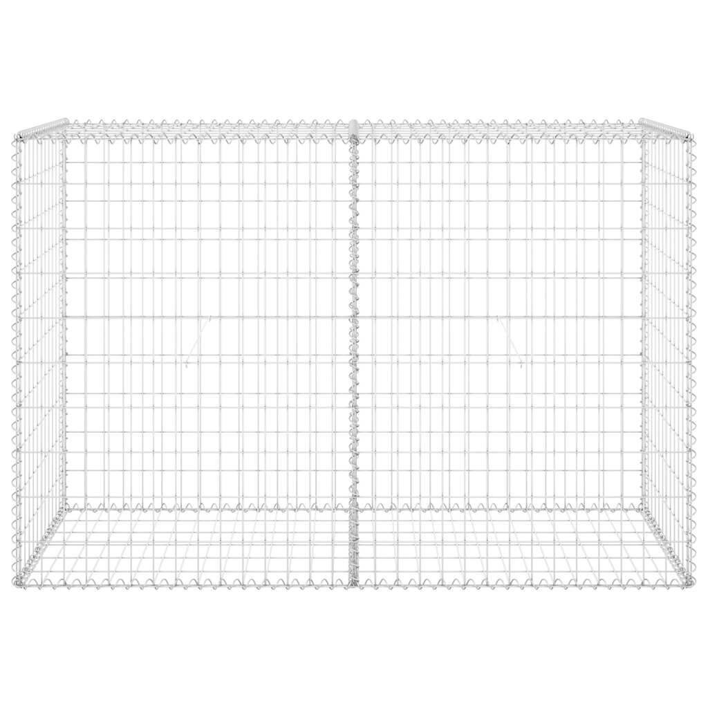vidaXL Gabion Wall with Covers Galvanised Steel 150x60x100 cm