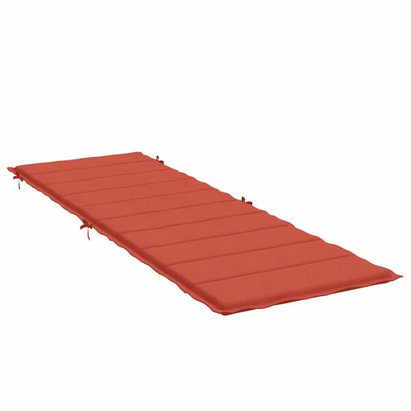 vidaXL Sun Lounger Cushion Melange Red 186x58x4 cm Fabric