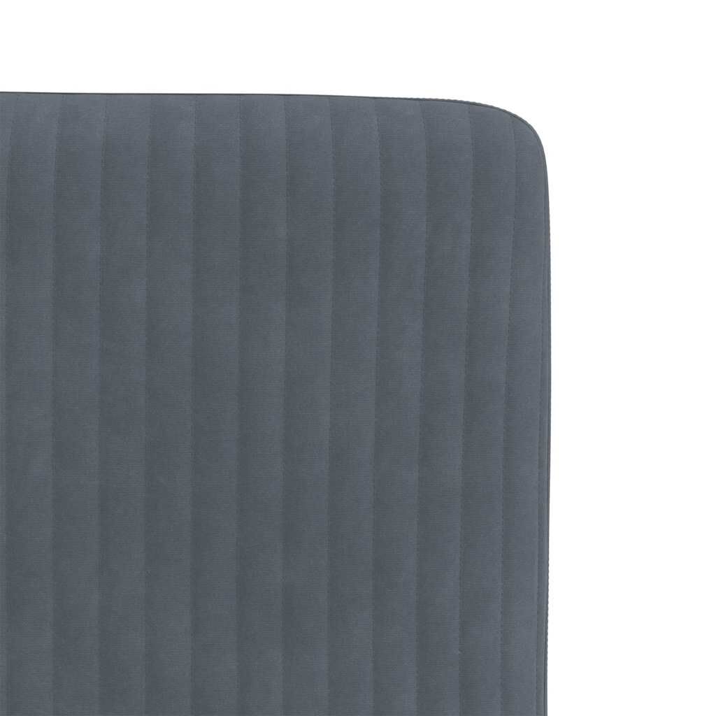 vidaXL Dining Chairs 2 pcs Dark Grey Velvet