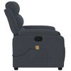vidaXL Massage Recliner Chair Dark Grey Velvet