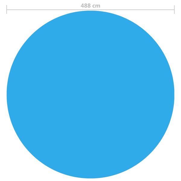Round Pool Cover 488 cm PE Blue