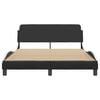 vidaXL Bed Frame "Dover" Black and White 137x190 cm Double Faux Leather