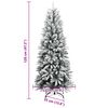 vidaXL Artificial Christmas Tree 150 LEDs and Flocked Snow 120 cm