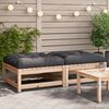 vidaXL Garden Footstools with Cushions 2 pcs Solid Wood Pine