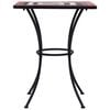 vidaXL Mosaic Bistro Table Terracotta and White 60 cm Ceramic