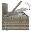 vidaXL 2-Seater Garden Sofa with Cushions Grey Poly Rattan