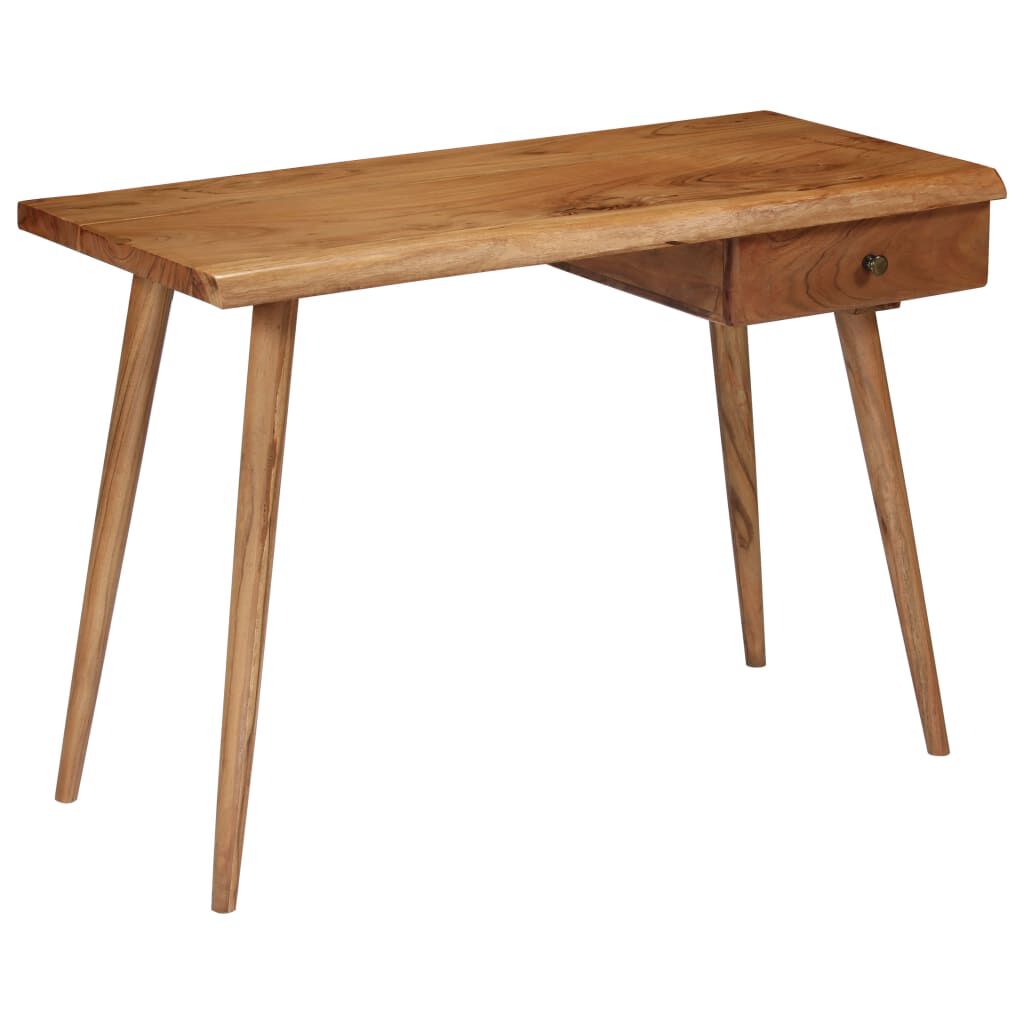 vidaXL Writing Table Solid Acacia Wood 110x50x76 cm