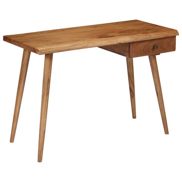 vidaXL Writing Table Solid Acacia Wood 110x50x76 cm