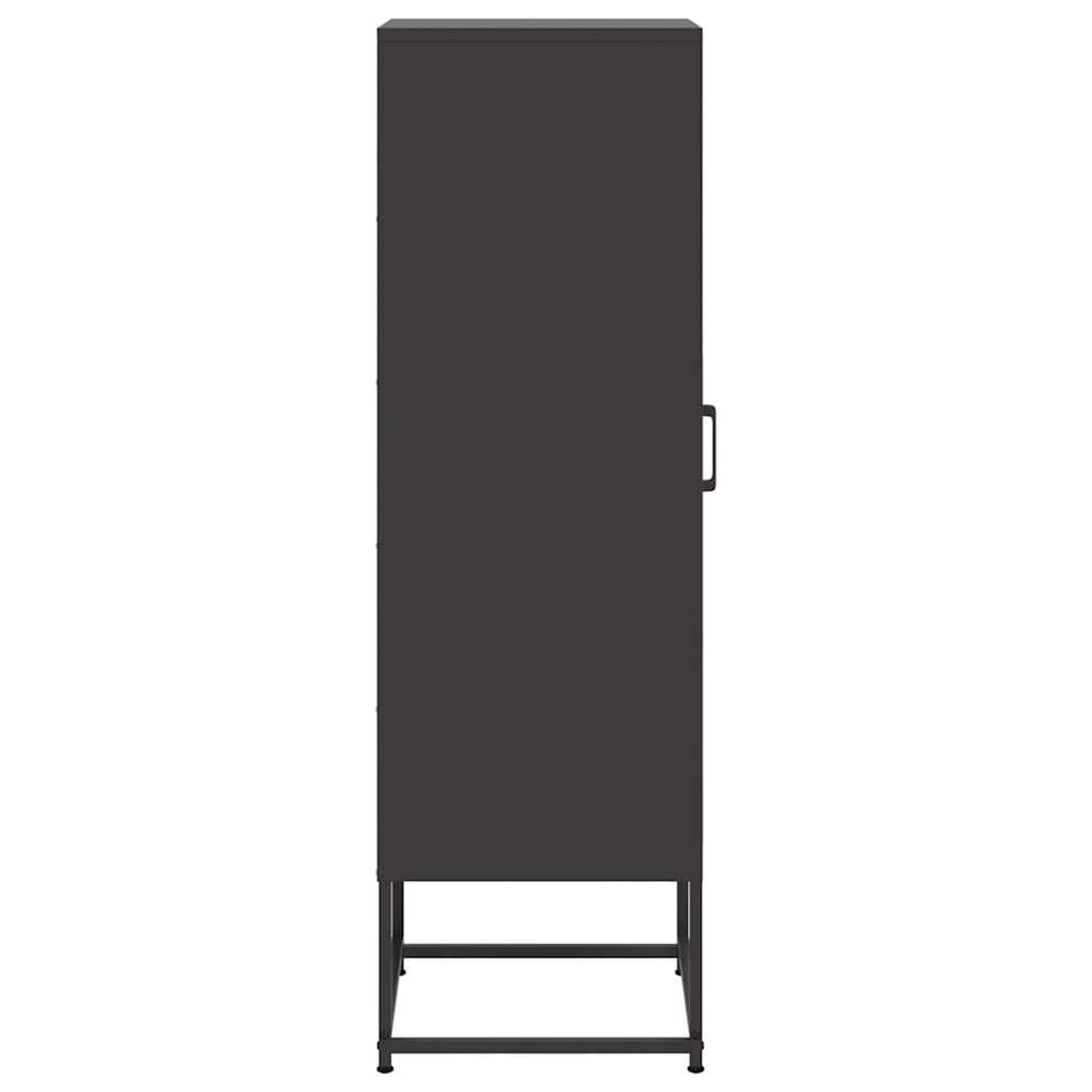 vidaXL Highboard Black 36x39x123 cm Steel