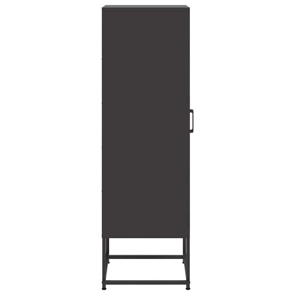 vidaXL Highboard Black 36x39x123 cm Steel