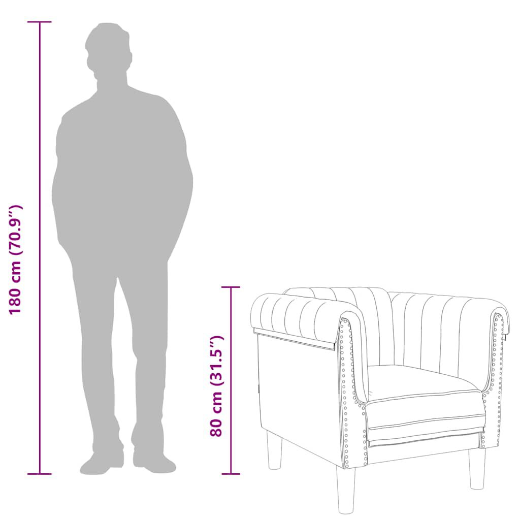 vidaXL Sofa Chair Dark Green Velvet