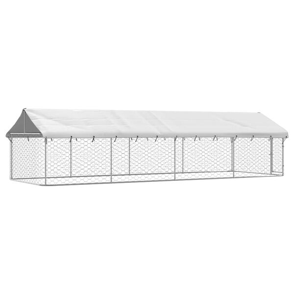 vidaXL Outdoor Dog Kennel with Roof 600x200x150 cm