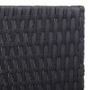 vidaXL Sun Lounger Black and Brown Poly Rattan&Solid Wood Acacia