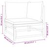 vidaXL Garden Corner Sofa with Taupe Cushions Bamboo