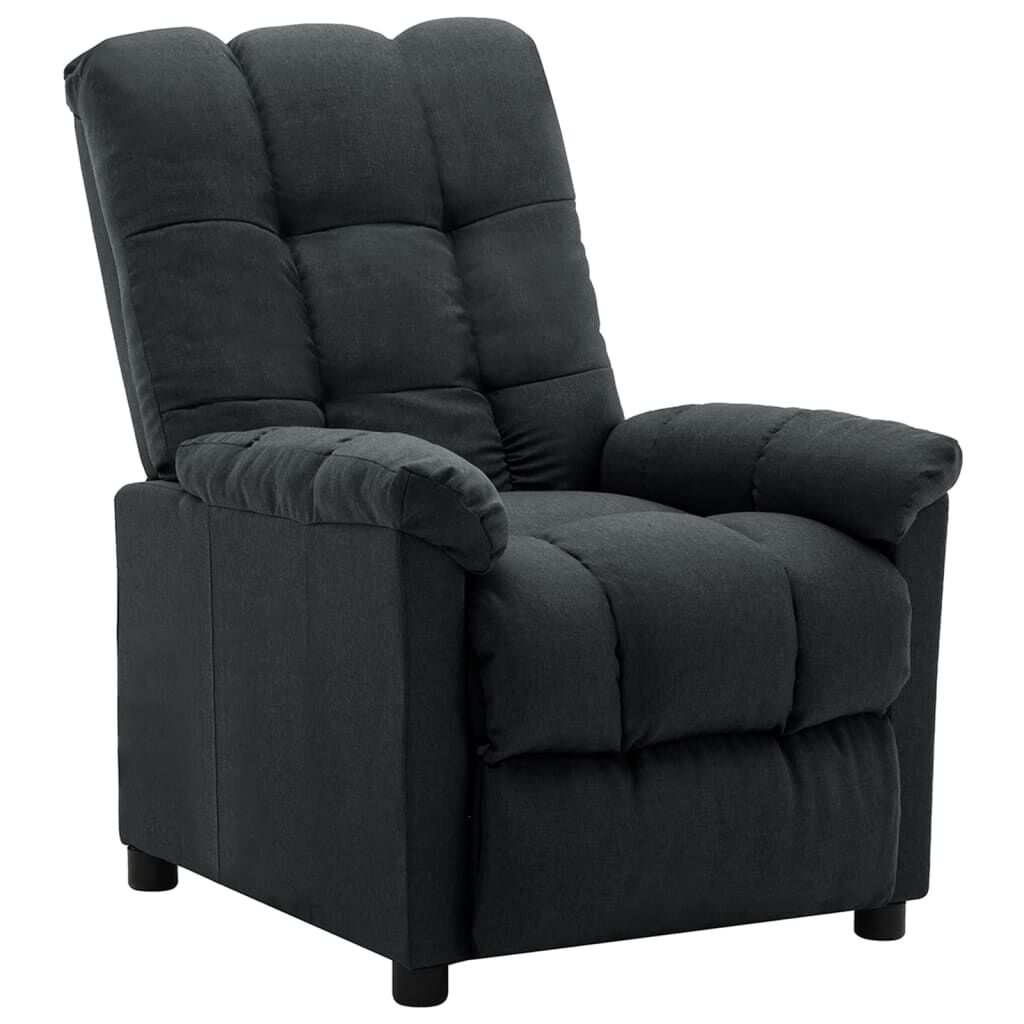 vidaXL Electric Recliner Chair Dark Grey Fabric