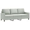 vidaXL 2 Piece Sofa Set with Cushions Light Grey Velvet