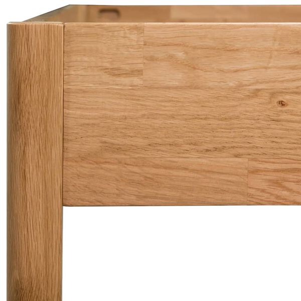 vidaXL Bed Frame Solid Oak Wood 152x203 cm
