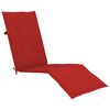 vidaXL Outdoor Deck Chair with Footrest and Cushion Solid Acacia Wood