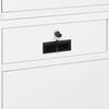 vidaXL Office Cabinet White 90x40x180 cm Steel and Tempered Glass