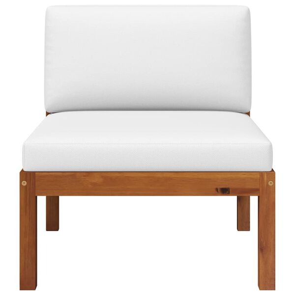 vidaXL 3 Piece Garden Lounge Set with Cushions Wood Acacia&Rope