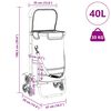 vidaXL Shopping Trolley Folding Blue 47 x 39 x 100.5 cm Oxford fabric