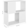 vidaXL Book Cabinet White 60x24x63 cm Engineered Wood