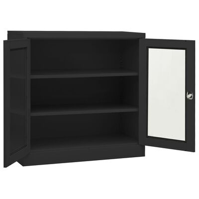 vidaXL Office Cabinet Anthracite 90x40x90 cm Steel