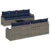vidaXL Sofa Set with Cushion 9 pcs Grey Poly Rattan