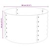 vidaXL Garden Raised Bed 80x80x44 cm Galvanised Steel Silver