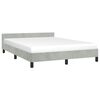vidaXL Bed Frame without Mattress Light Grey Double Velvet