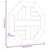 vidaXL Table Top 40x40x2.5 cm Octagonal Solid Wood Teak