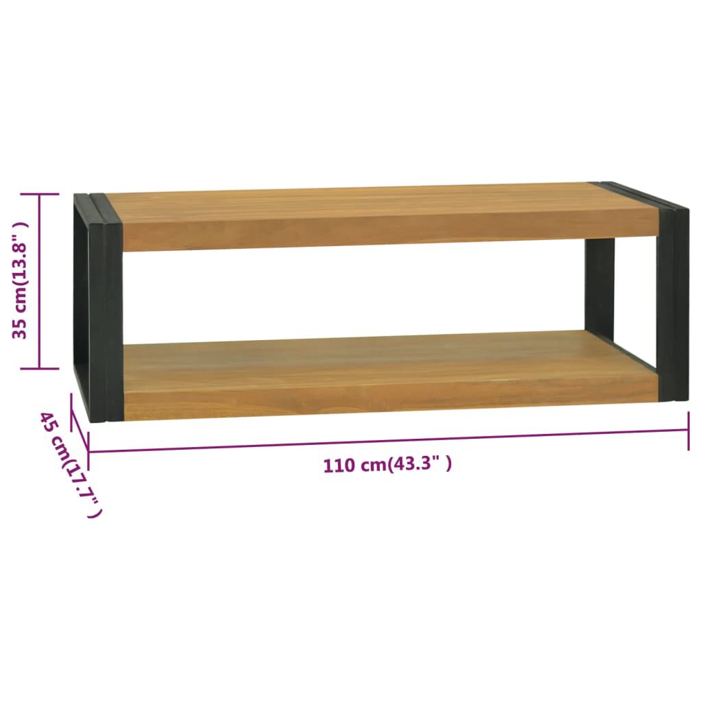 vidaXL Bathroom Cabinet 120x45x35 cm Solid Wood Teak