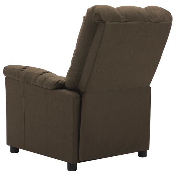 vidaXL Electric Recliner Chair Brown Fabric