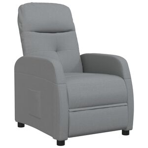 vidaXL Recliner Chair Light Grey Fabric