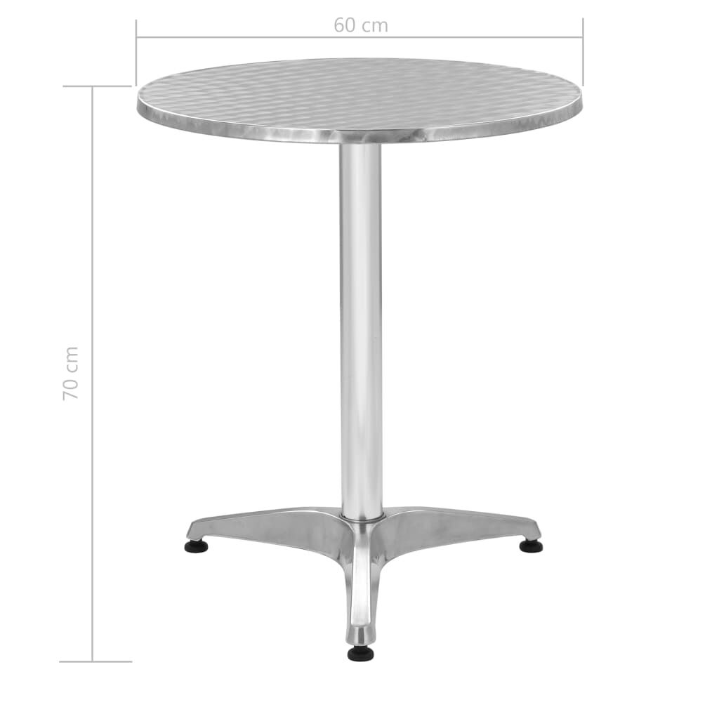 vidaXL 5 Piece Outdoor Dining Set Aluminium Silver
