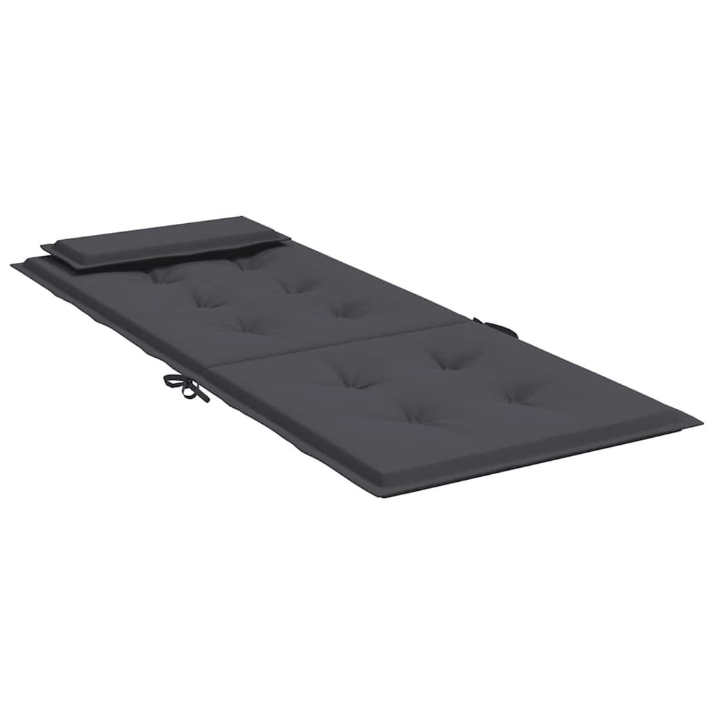 vidaXL Highback Chair Cushions 4 pcs Anthracite Oxford Fabric