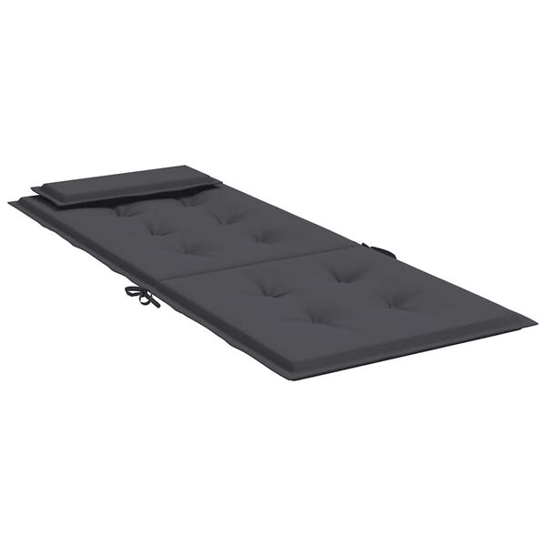 vidaXL Highback Chair Cushions 4 pcs Anthracite Oxford Fabric