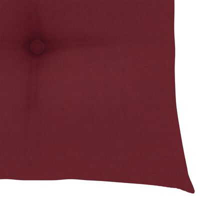 vidaXL Garden Chairs with Wine Red Cushions 2 pcs Solid Teak Wood (41999+314887)