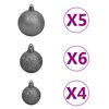 vidaXL Artificial Hinged Christmas Tree 150 LEDs & Ball Set 150 cm