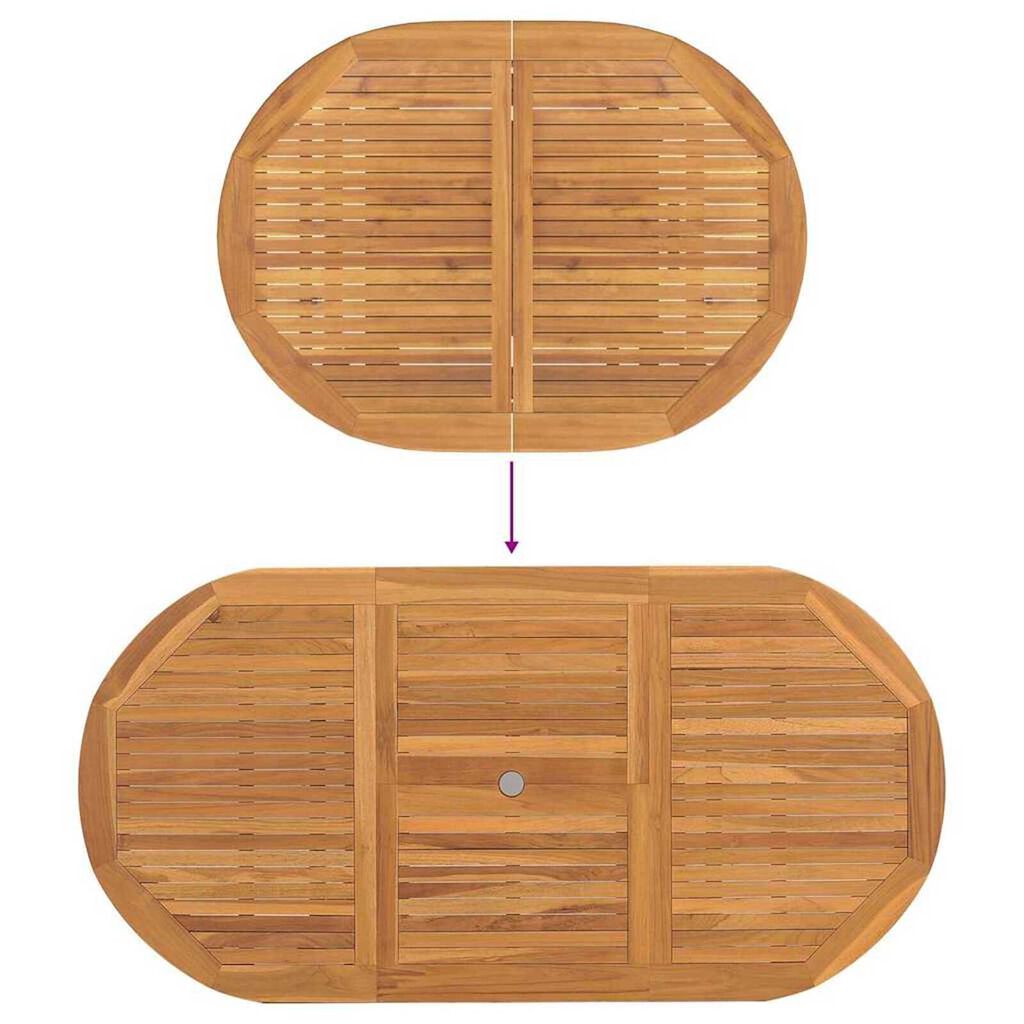 vidaXL Garden Dining Set 5 pcs Brown 160 x 80 x 75 cm Solid teak wood
