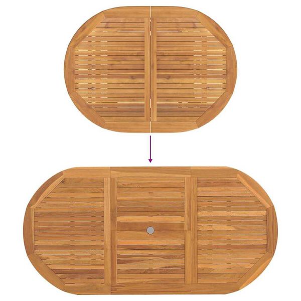 vidaXL Garden Dining Set 5 pcs Brown 160 x 80 x 75 cm Solid teak wood