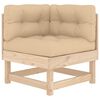 vidaXL Corner Sofas with Cushions 2 pcs Solid Wood Pine